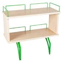 Полка задняя двухъярусная к столу Polka_zz 1/750 (Polka_zz 7/750) Клен Зеленый_0