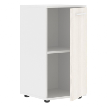 Шкаф колонка с глухой малой дверью EDIS ELCS 42.1 Ясень Траун Белый Белый_1