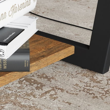 Стол журнальный Трисс Дуб американский / Черная лакобель / Черный_2