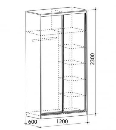 Шкаф-купе Рио 1-600 бабочки Венге_3
