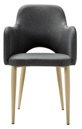 Кресло Ледгер К темно-серый/нат.дуб / Ledger_1