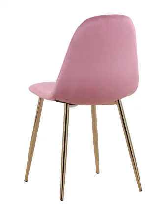Стул Валенсия велюр золотые ножки Пыльно-розовый_5
