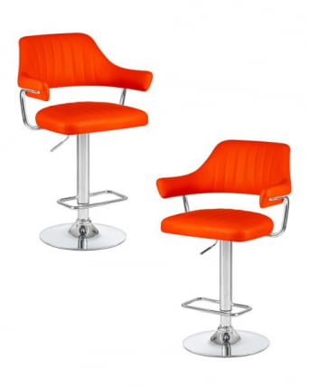 Стул барный DOBRIN CHARLY (оранжевый) 2 шт_0