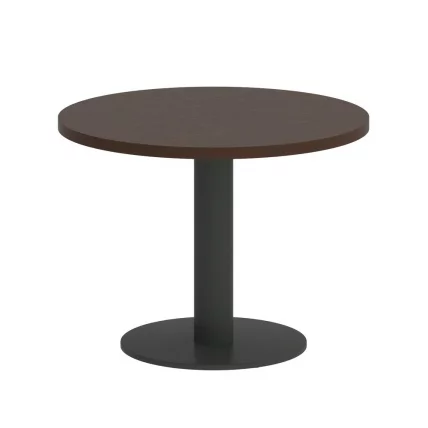 Стол журнальный круглый HOME OFFICE VR.SP-5-60.1G Венге Цаво/Антрацит металл_0