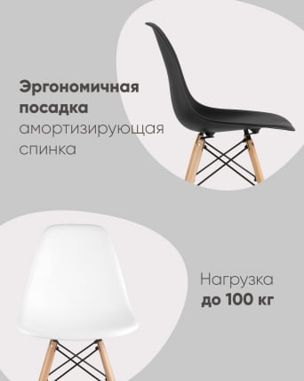 Стул Еамес Стйле ДСВ синий 4 шт. комплект (разборный каркас) / Eames Style DSW_3