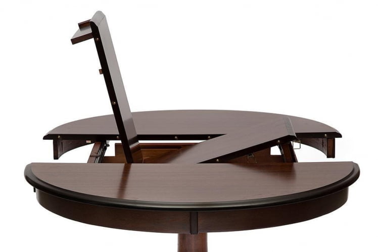 Стол раскладной Siena ( SA-T4EX) дерево гевея/мдф, 90+30х90х75см, Tobacco_2