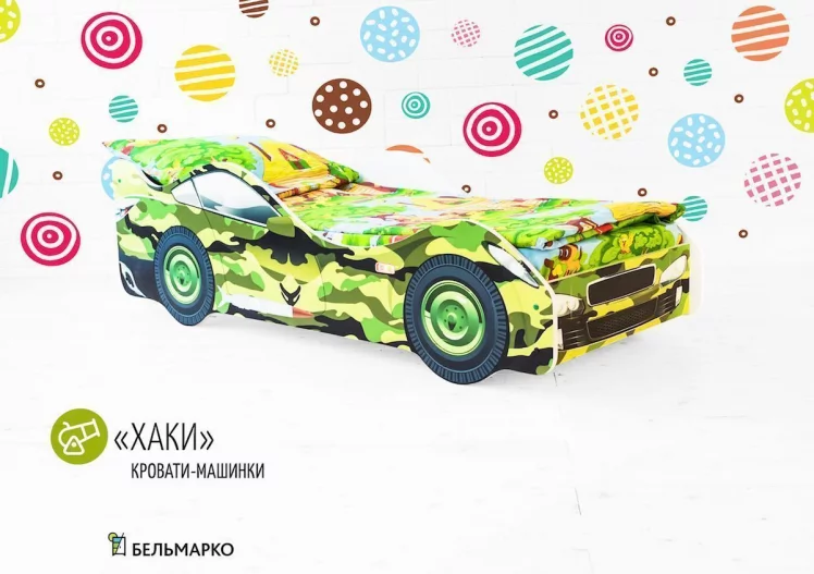 Кровать-машинка Хаки_0