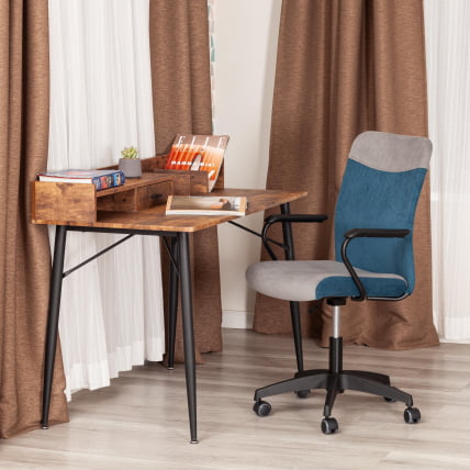 Кресло FLY флок , серый/синий, 29/32_11