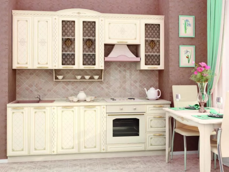 Кухня Милана №3 Сосна Астрид/Ваниль_0