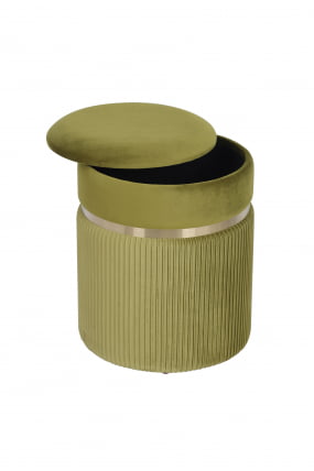 Пуф Миранда с ящиком велюр Оливковый_3