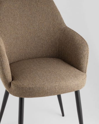 Стул обеденный Катйс оливково-бежевый елочка / Katys_6