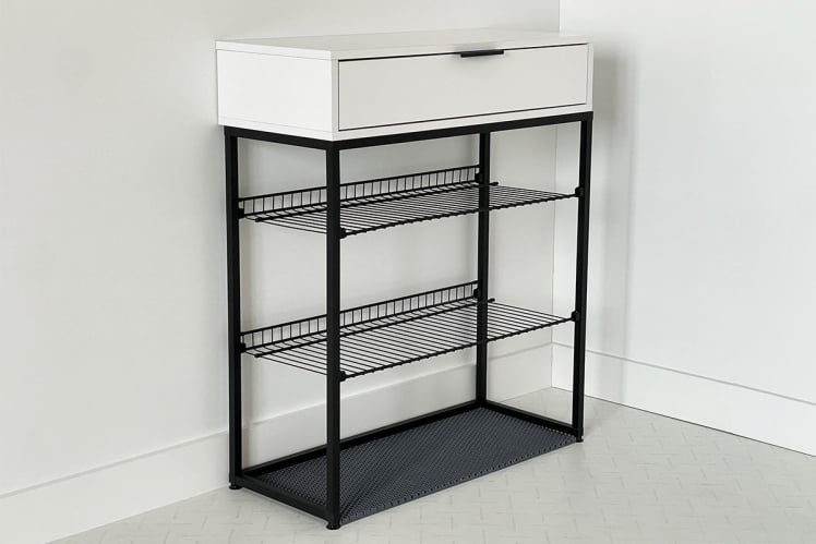 Обувница Краш LMN-13 черный муар/белое дерево_13