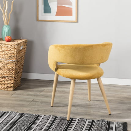 Кресло Hugs желтый/нат.дуб_3