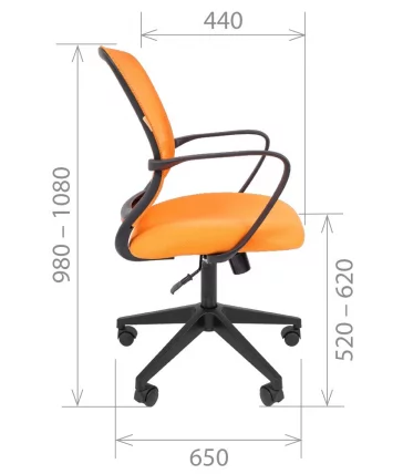 Кресло для оператора Chairman 698 black TW Красное_4