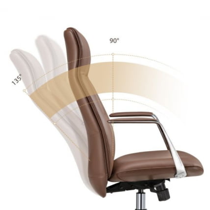 Эргономичное кресло руководителя Eureka OC08-BR, коричневое_5