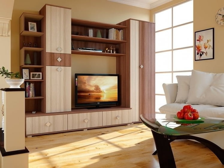 Стенка Стиль Ясень шимо светлый/тёмный_0