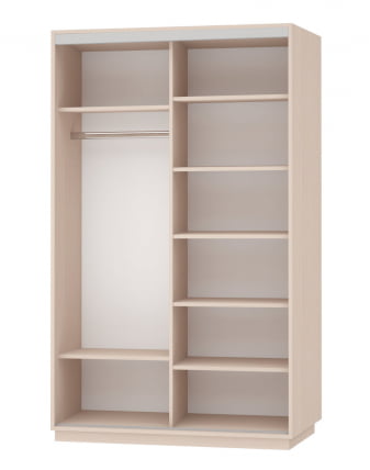 Шкаф-купе двухдверный Экспресс Дуо 1400х2200h Париж/Белый снег_1