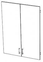 Комплект средних дверей У.ДШ-2Д Бук светлый_0