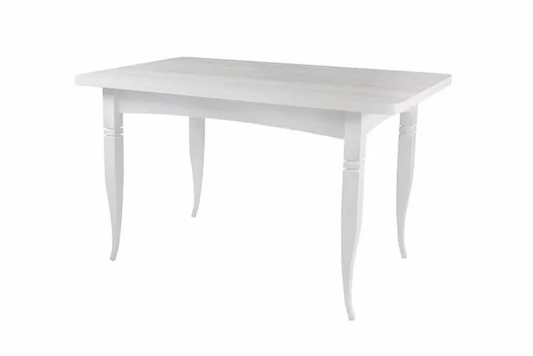 Стол раскладной Ялта-2 с цилиндрическими опорами Белый Анкор светлый_0