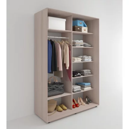 Шкаф-купе 2-х дверный Акцент-Лайт 3 1600х600 Дуб молочный_1