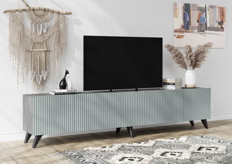 Тумба под ТВ СКАНДИ БЕЛЫЙ/БЕЛЫЙ ГЛЯНЕЦ_3