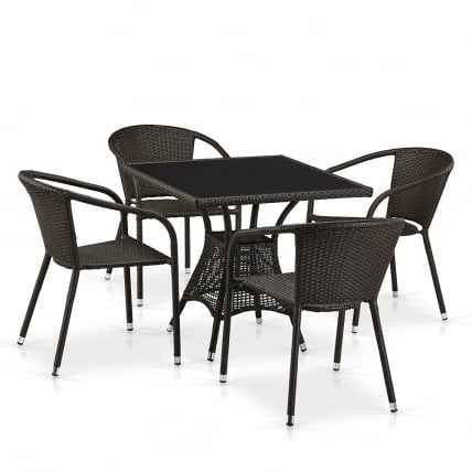 Комплект плетеной мебели T197BT/Y137C-W53 Brown 4Pcs_0