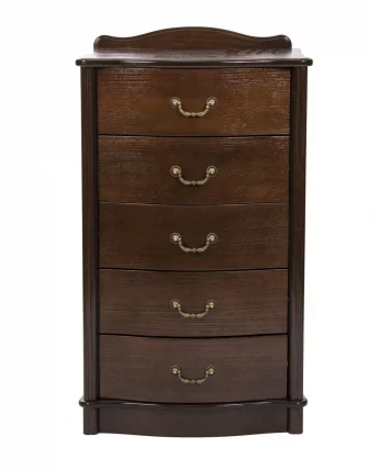 Комод Джульетта узкий (5 ящиков+цоколь) Орех_1