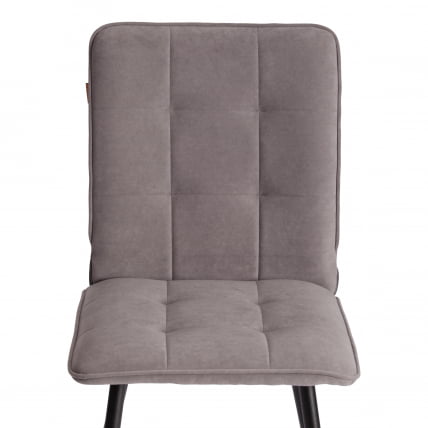 Стул обеденный Bari LT, велюр, серый/черный, 29, 41х55х89 см_5