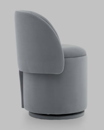 Пуф-трансформер Таунсвилл вращающийся с ящиком велюр серый_3