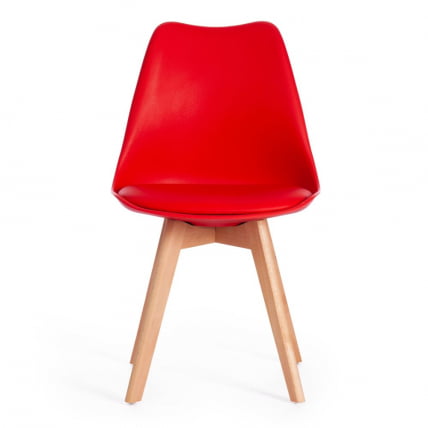 Стул TULIP (mod. 73) / 1 шт. в упаковке дерево/пластик/ПУ, 48.5*52.5*83cм, красный_4
