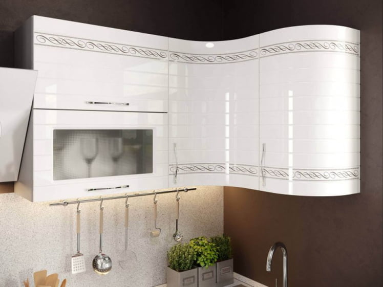 Панель окончание шкафа кухонного 704 тип 3 Анастасия ЛД 847.003.000 Белая_1