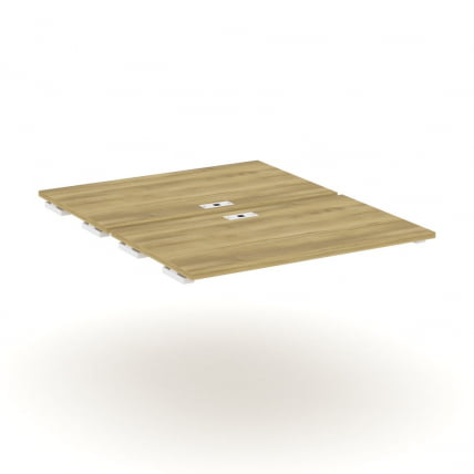 Двойной стол-приставка к двум опорным тумбам/шкафам CONCEPT CN.DSPR-006 Дуб Винченцо Белый_0