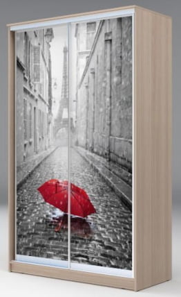 Шкаф-купе Хит-23-12-77 Париж Ясень шимо светлый_0