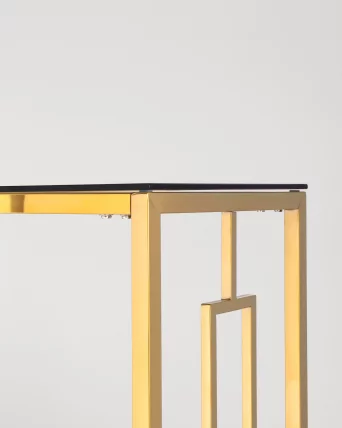 Консоль БРУКЛИН 120x40 Золото стекло smoke_4