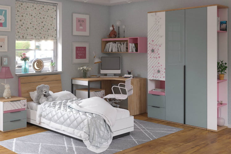 Модульная детская Урбан Урбан №4 Белый/Розовый_0