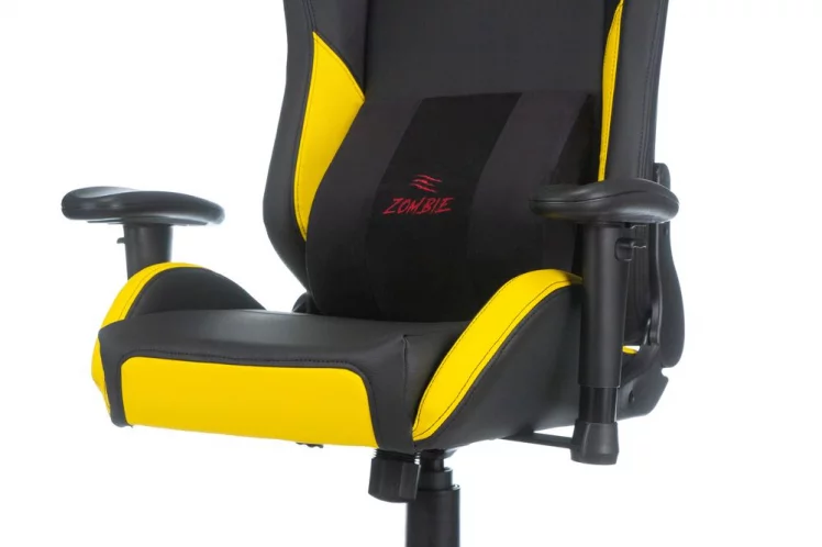 Геймерское кресло Zombie HERO CYBERZONE PRO Черный-желтый_10