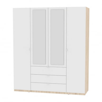 Шкаф распашный R-198х180х60-3-TR-M(ДСС-Белый)_0