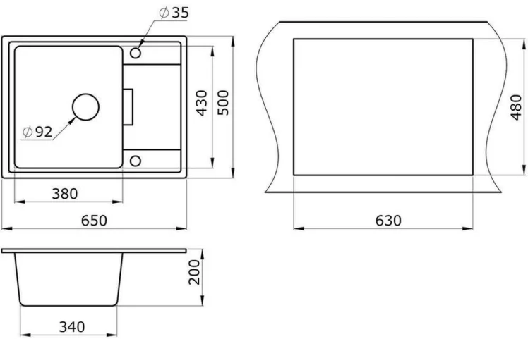 Кухонная мойка GRANULA 6503 Песок_1