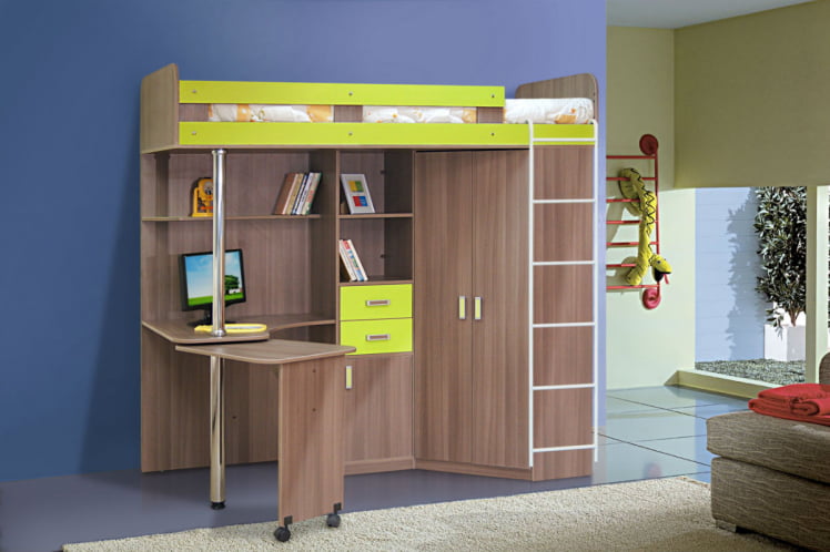 Уголок школьника №8 Ясень шимо темный/Лайм_0