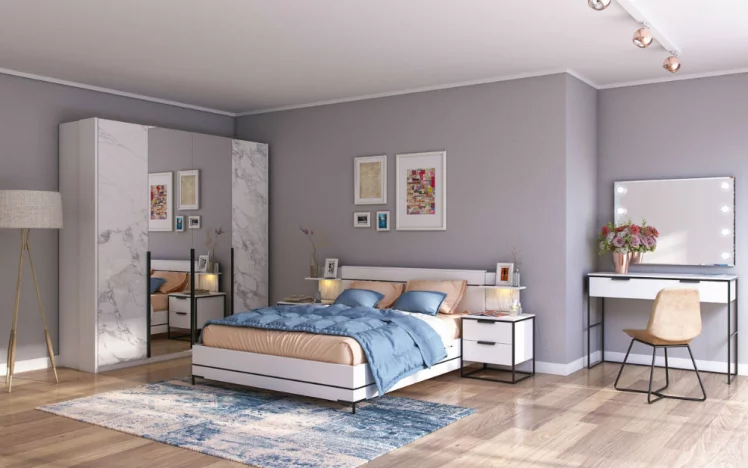 Спальня Норд №1 Белый/Статуарио_0