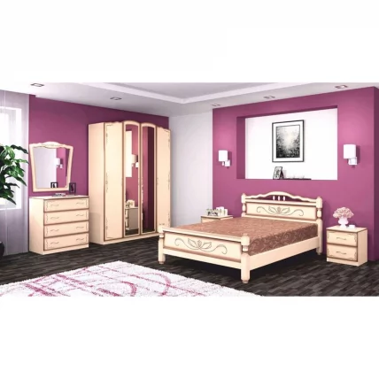 Зеркало настенное Виктория 01 Макиато Дуб молочный с патиной_1