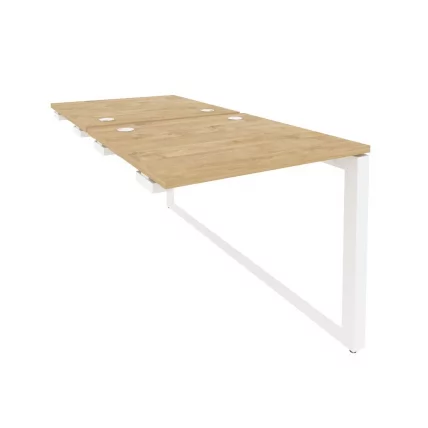 Стол-приставка двойной на О-образном м/к к опорым элем. ONIX O.MO-D.SPR-0.8 Тиквуд Светлый/Белый_0