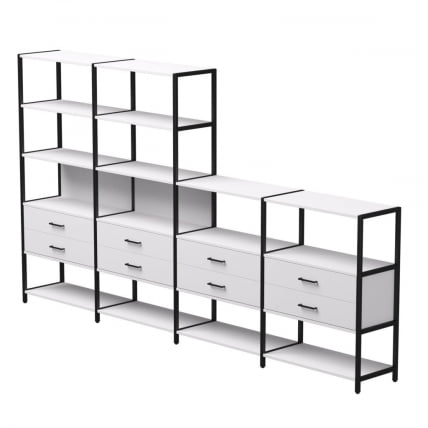Набор стеллажных систем Everprof EVO №13 Белый Черный_0