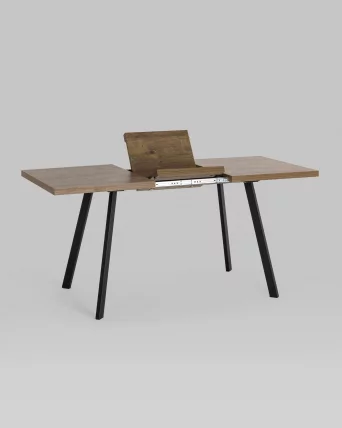 Стол обеденный раскладной Плаин раскладной 116-158*74 Дуб Ка/черный / Plain_5