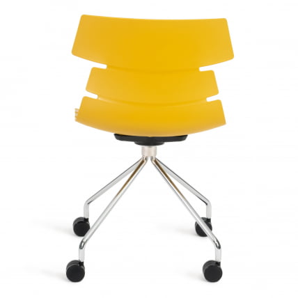 Стул офисный HANSEN (mod. 606-1) Оранжевый/хром_3