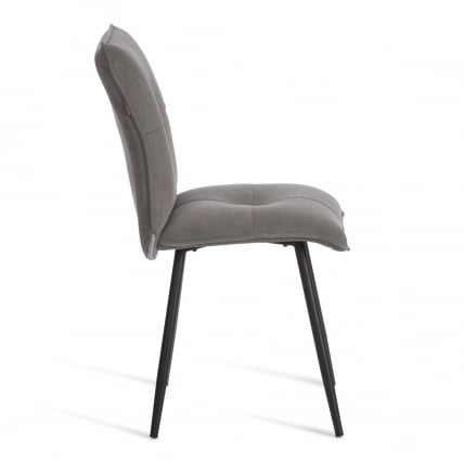Стул обеденный Sweet флок , 46х55х88, серый/черный, 29_1