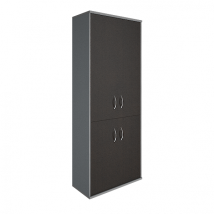 Шкаф высокий широкий Riva А.СТ-1.3 Венге/Металлик_0