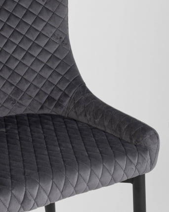 Стул мягкий Ститч велюр (Серый)_7