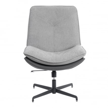 Кресло лаунж Cosmo велюр/букле/экокожа, VT shape silver/графит_4