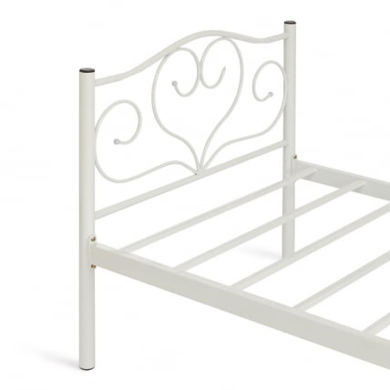 Кровать MALVA (mod. 9303) металл, 90*200 см (Single bed), White (белый)_4